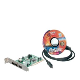Microwise Fire Wire PCI 3-External 1-Internal 1394 With Cable